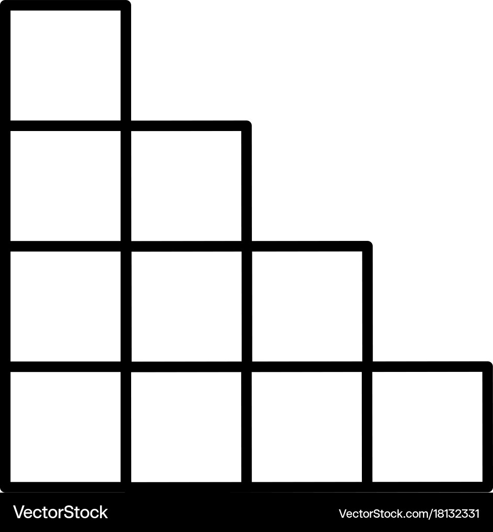 Tetris blocks icon Vector Image
