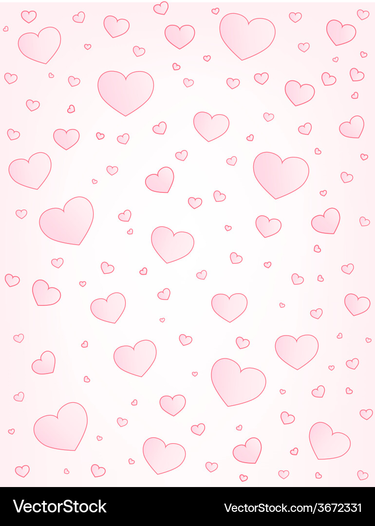 Valentine card hearts background Vector Image
