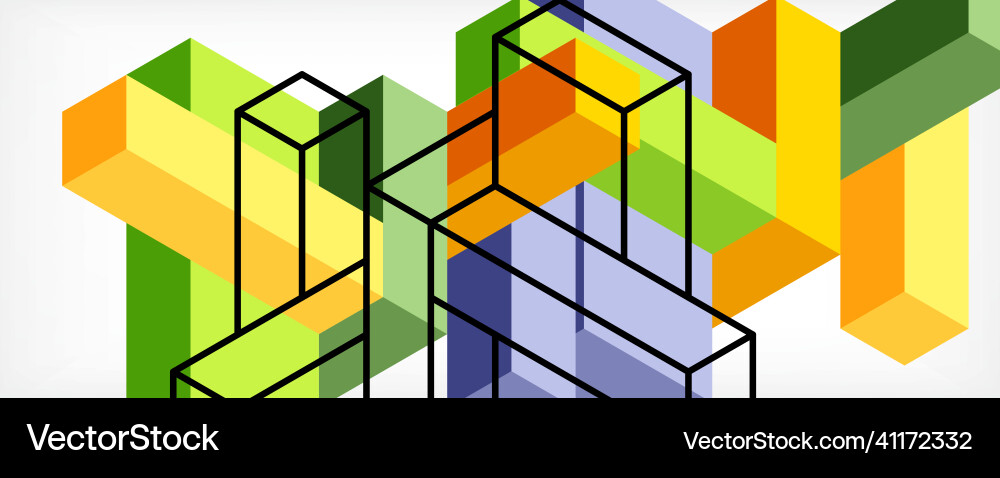 Abstract background 3d cubes cubic elements Abstract background 3d cubes cubic elements vector image