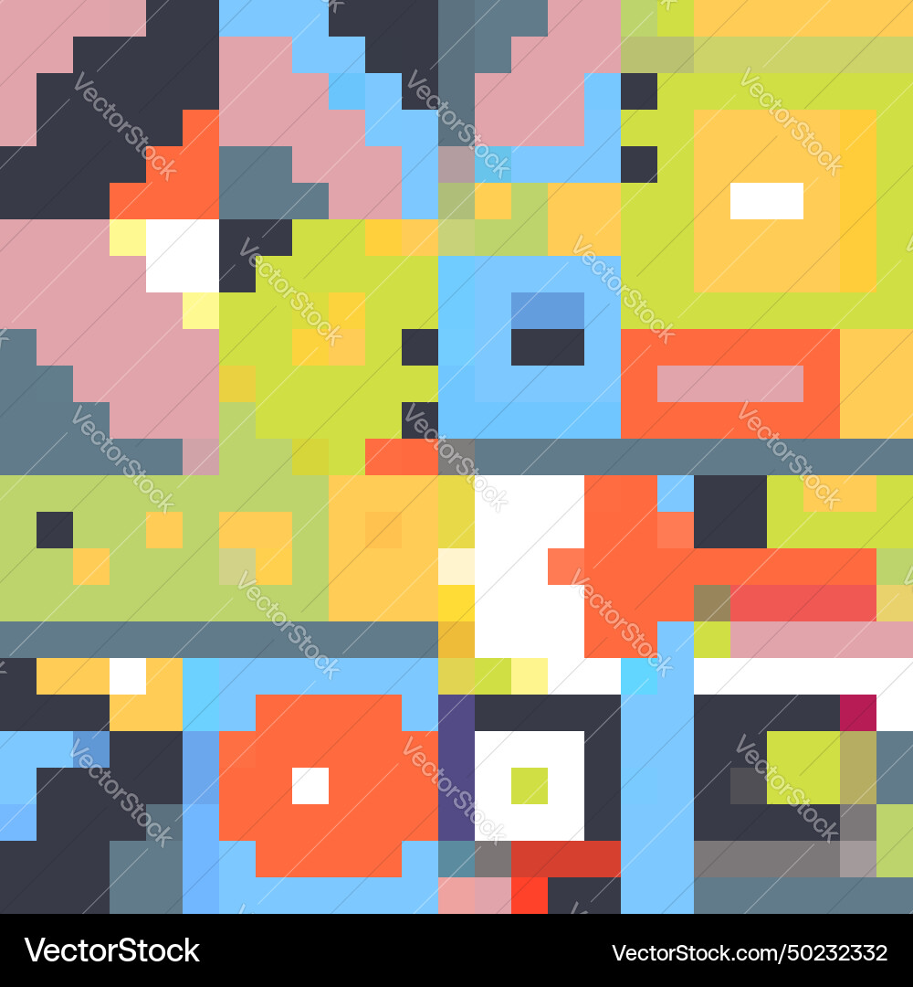 Abstract background pixel style eco pattern vector image