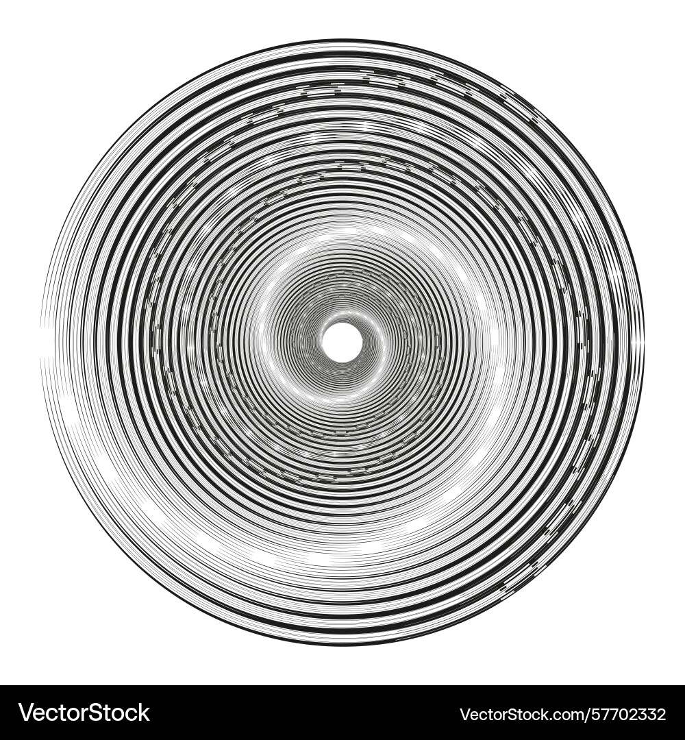 Concentric circles pattern spiral design radial Concentric circles pattern spiral design radial vector image