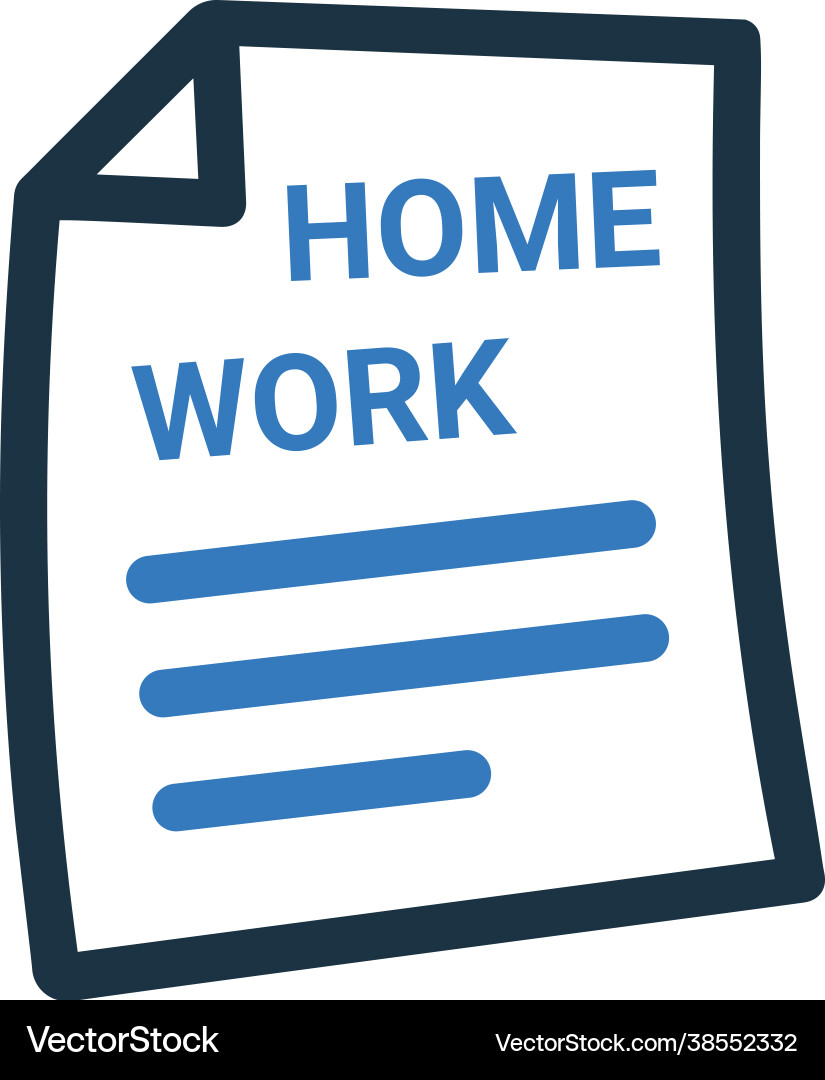 Homework icon simple editable design isolated Vector Image