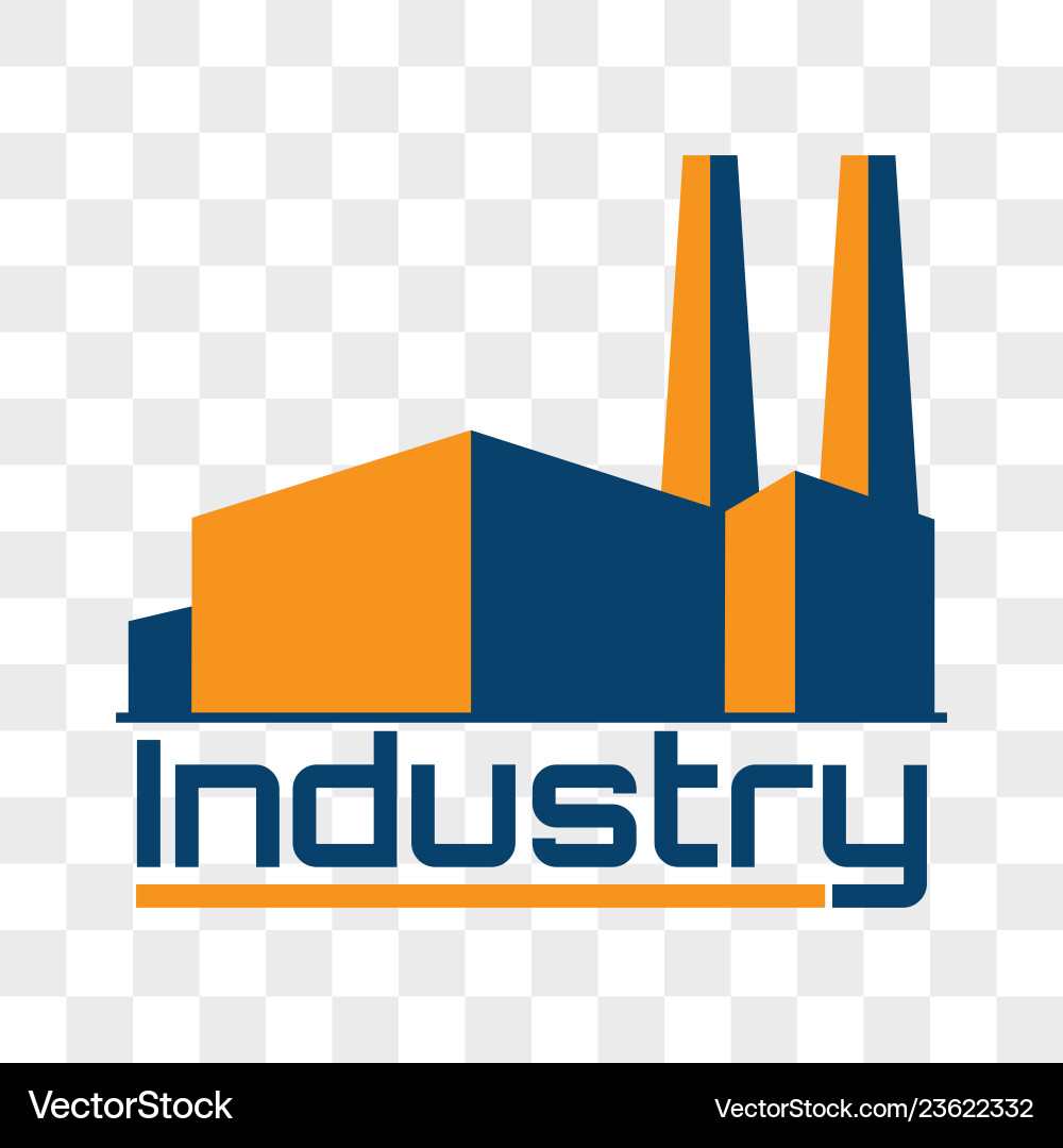 Industrial logo isolated on transparent background – Royalty-Free Vector |  VectorStock, image size:1000x1080