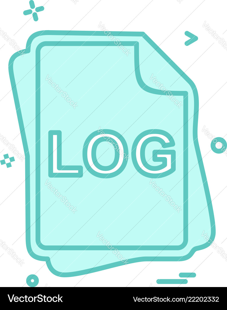 Log file type icon design Log file type icon design Vector Image