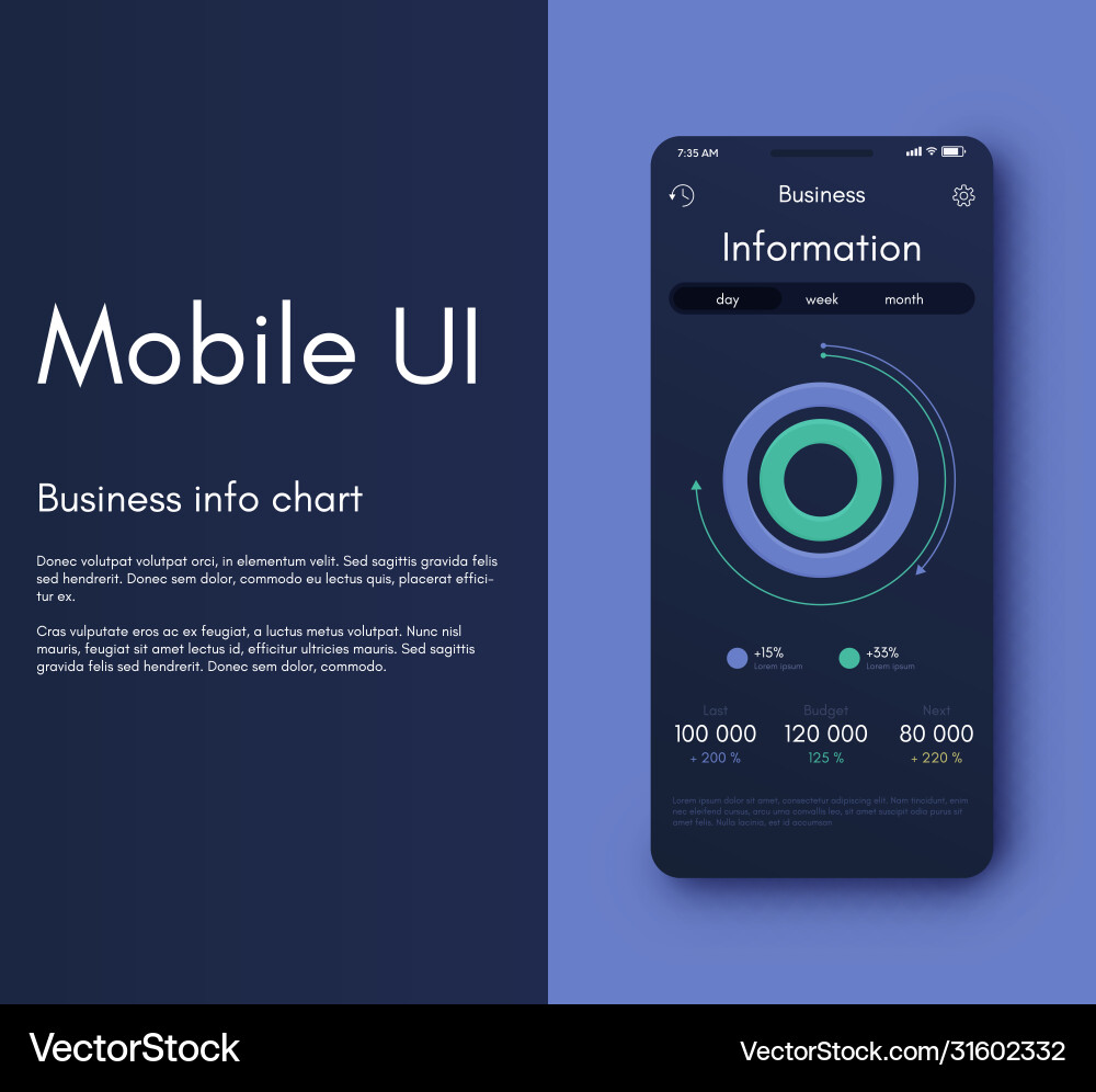 Mobile application interface ui design Mobile application interface ui design vector image