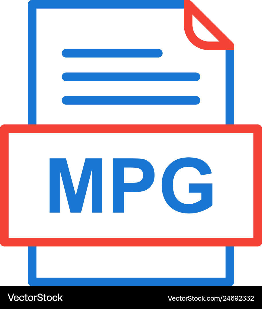Mpg file document icon Vector Image