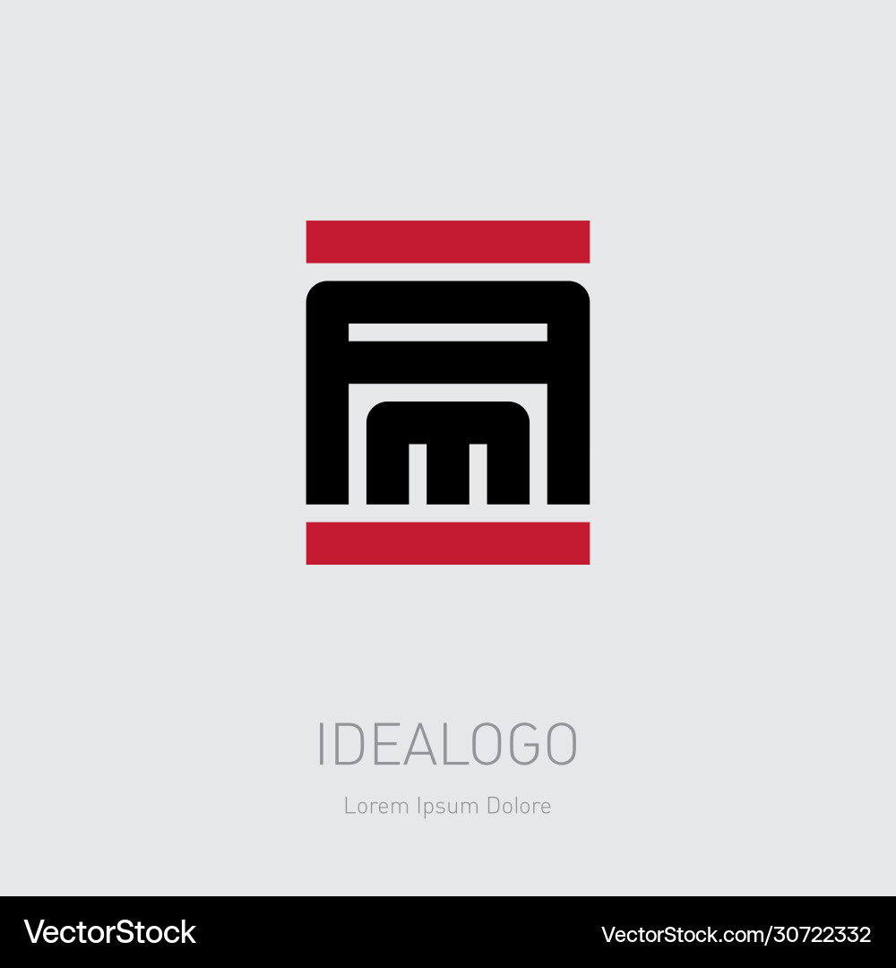 Parallel Lines Monogram AM vector image