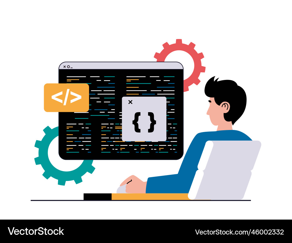 Programming Software Development Vector Image