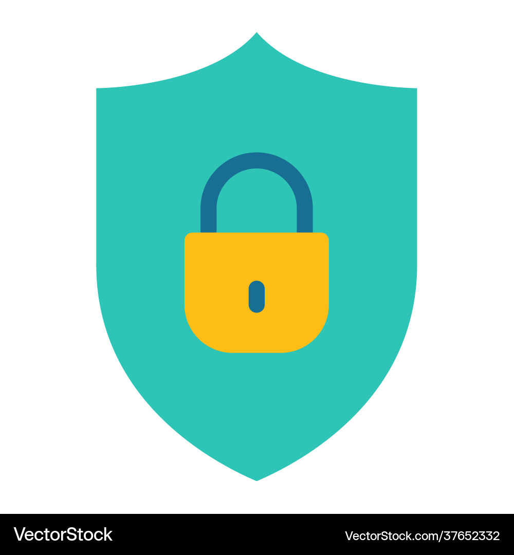 Secure shield trusted safe single isolated icon Secure shield trusted safe single isolated icon Vector Image