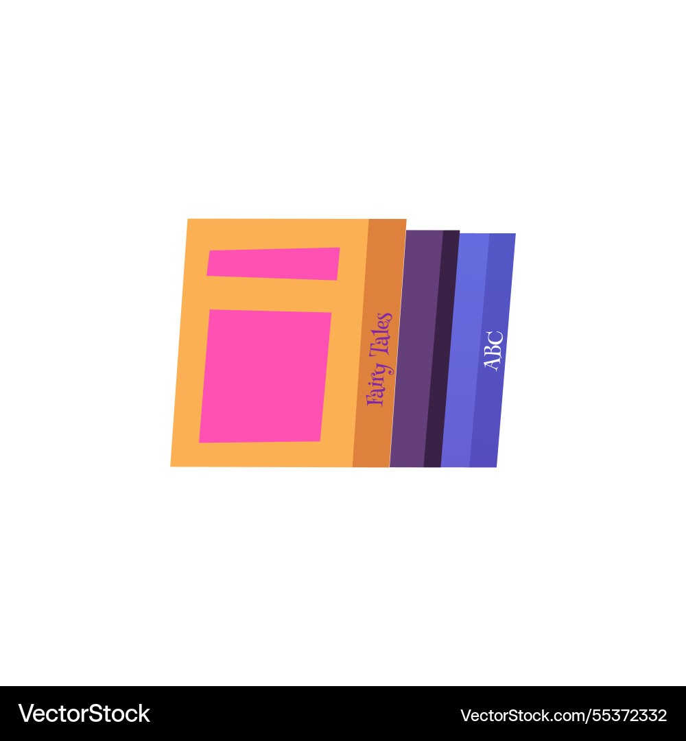 Stack of textbooks on isolated Stack of textbooks on isolated vector image