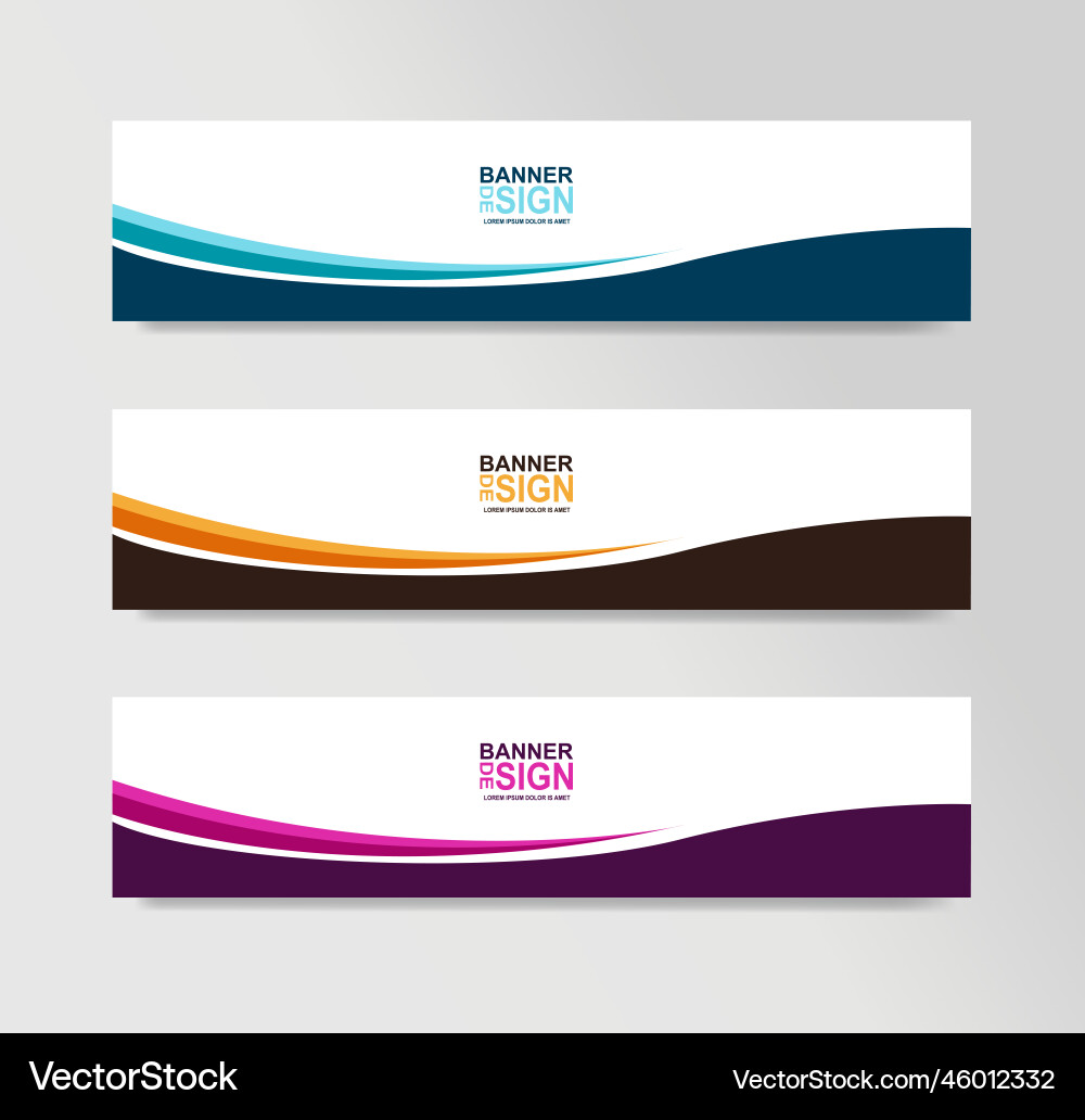 Templates of horizontal web banner website header Templates of horizontal web banner website header Vector Image