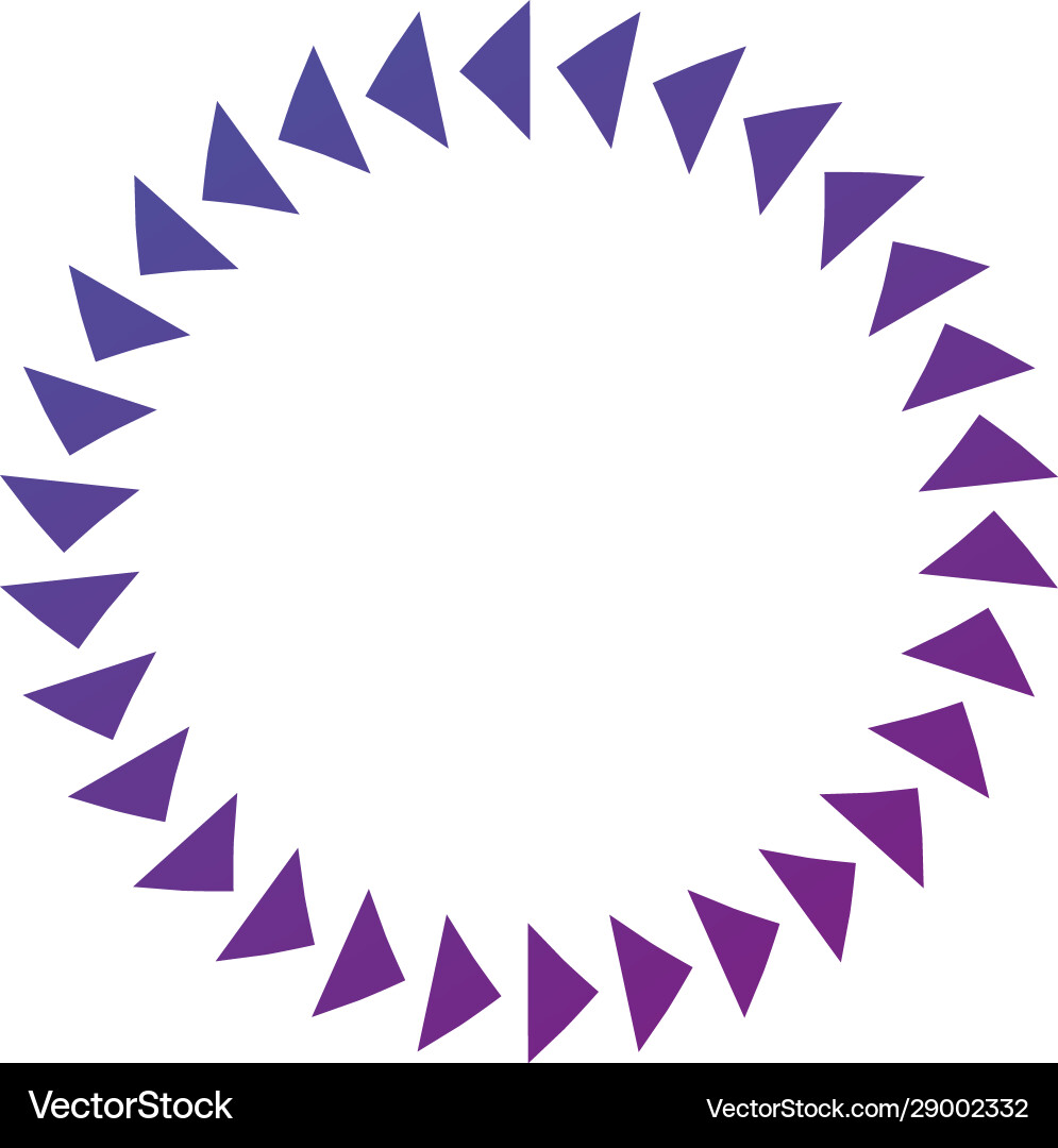 Triangle circle frame round design isolated Triangle circle frame round design isolated Vector Image