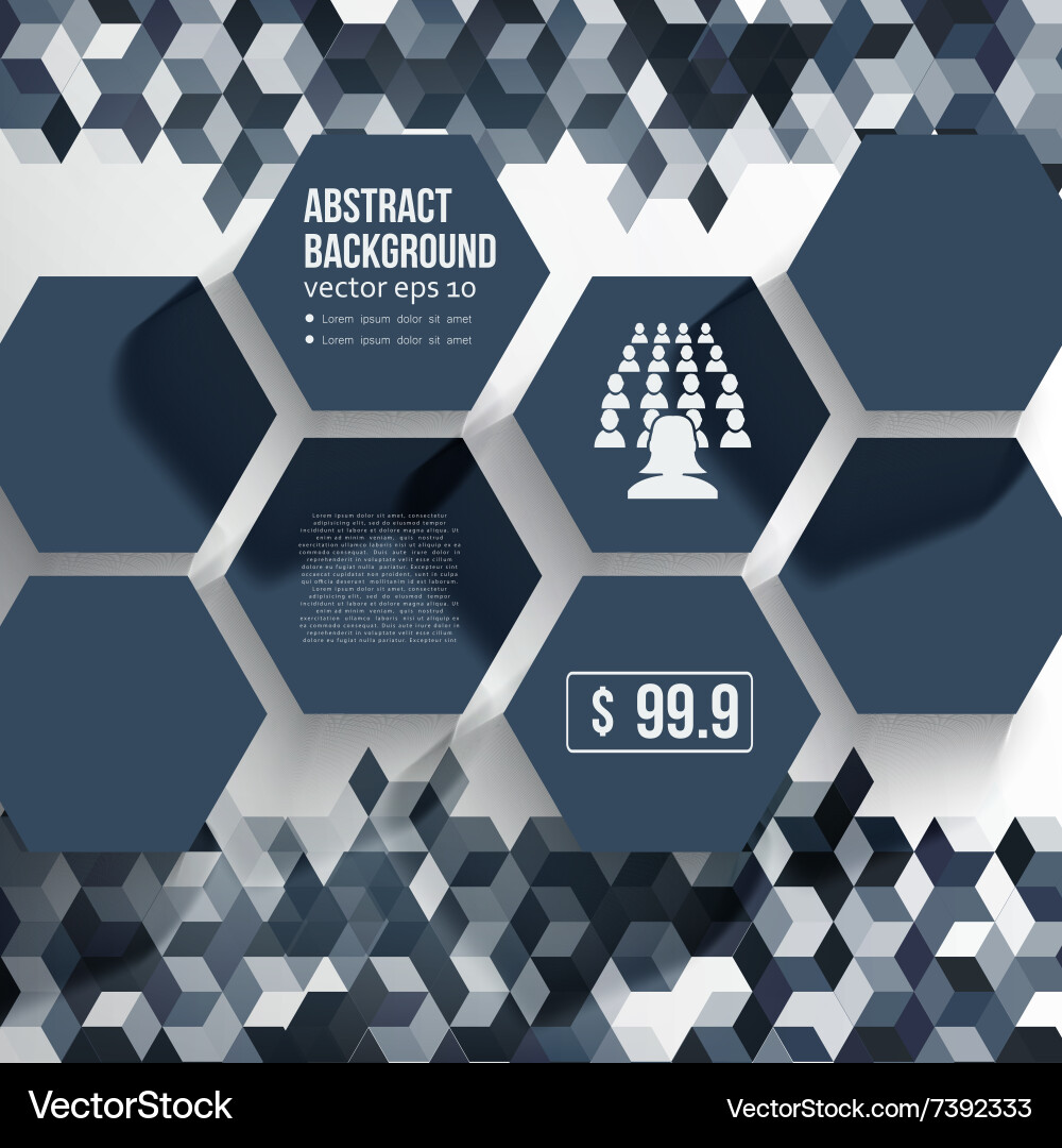 Abstract design hexagonal background vector image