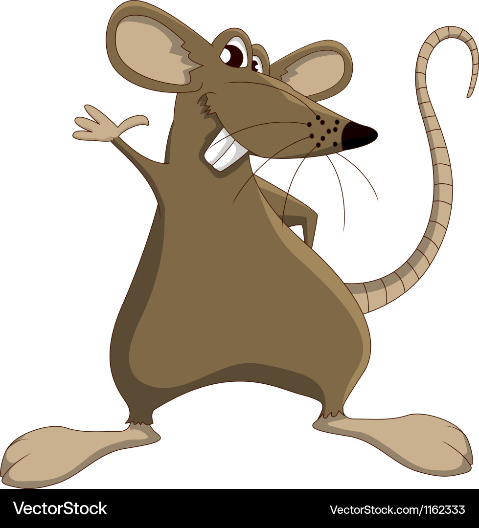 Adorable Cartoon Mouse Vector Image