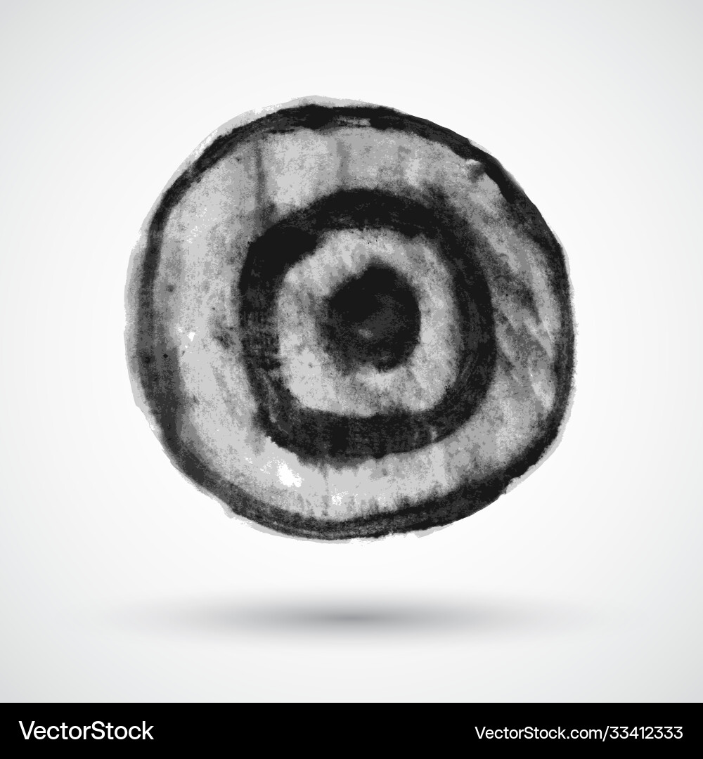 Brush stroke circle texture for buttons Vector Image