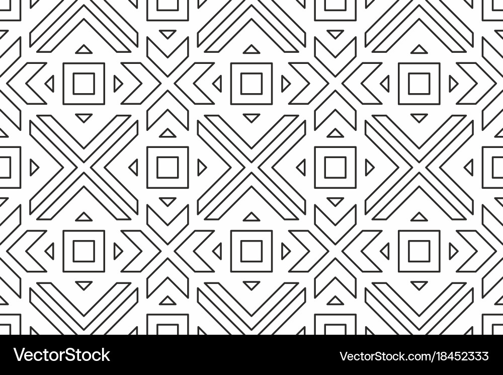 Geometric seamless pattern with linear Vector Image