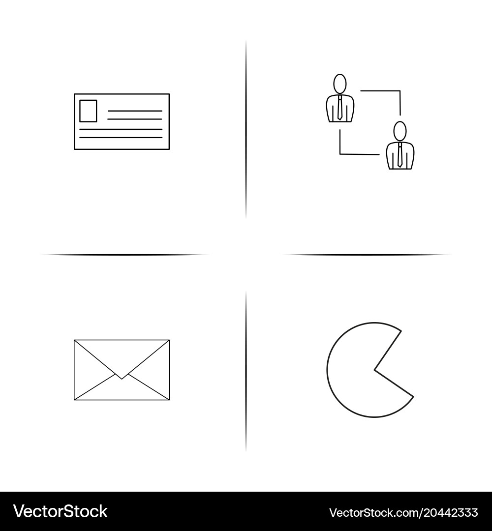 Internet of things simple linear icon setsimple Vector Image