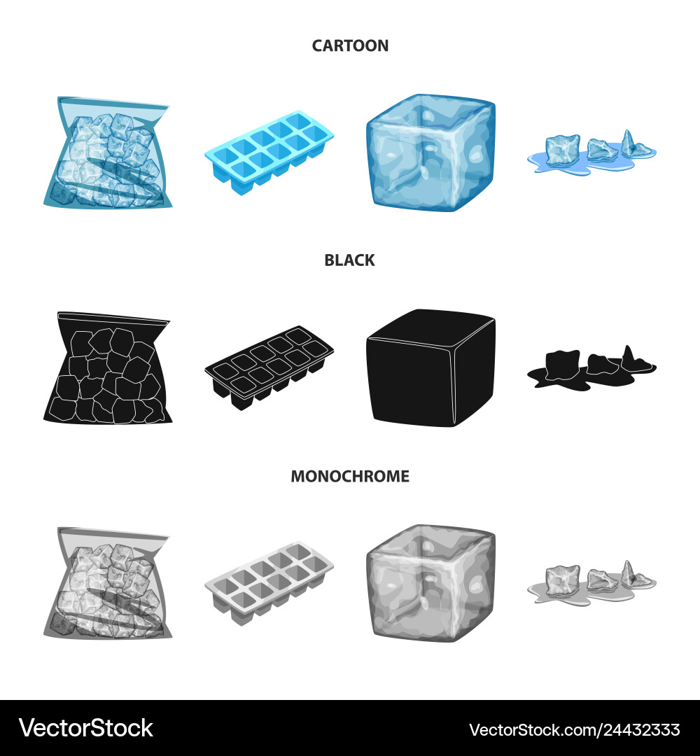 Isolated object of texture and frozen symbol vector image