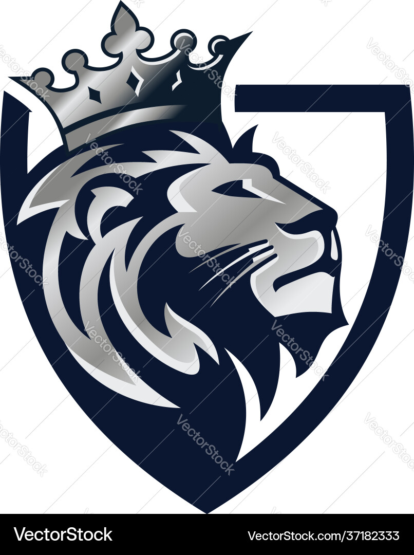 Lion Head Emblem Logo vector image