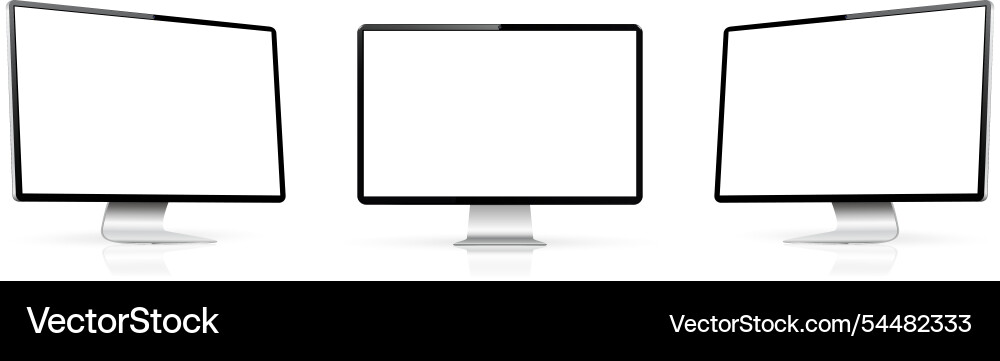 Realistic computer screen mockup display Realistic computer screen mockup display vector image
