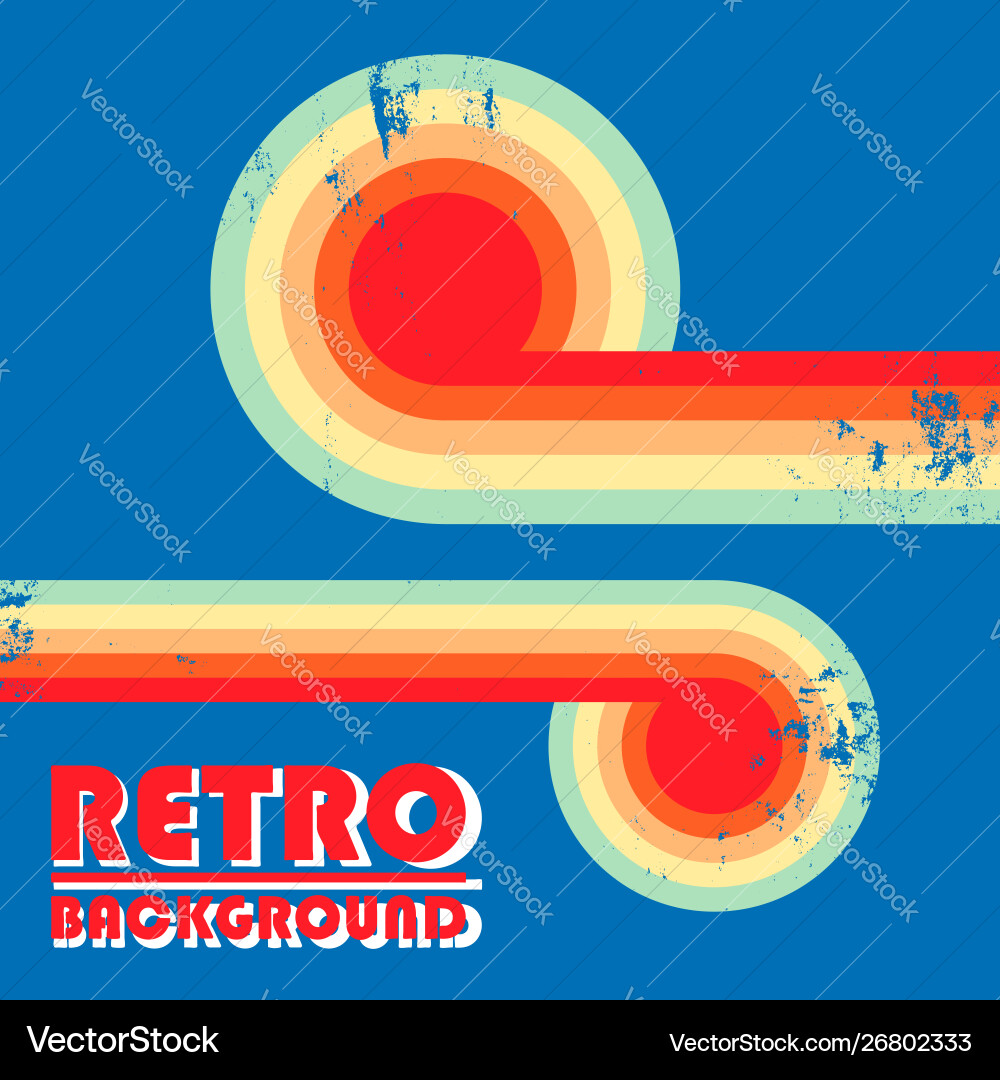 Retro design background with twisted colored Retro design background with twisted colored vector image