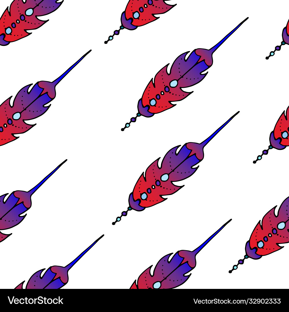 Seamless pattern with feathers Seamless pattern with feathers Vector Image