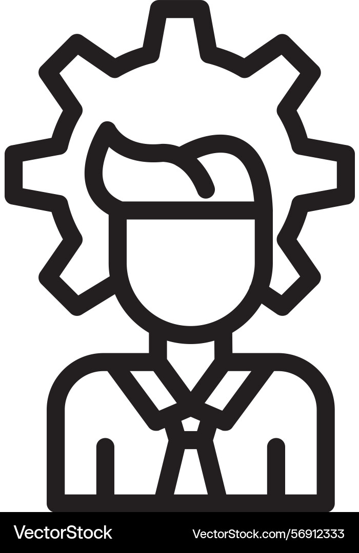 Supervisor linear style icon design Vector Image