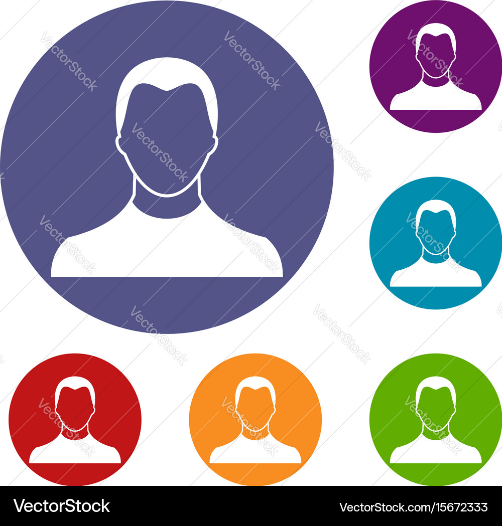 User icons set Vector Image