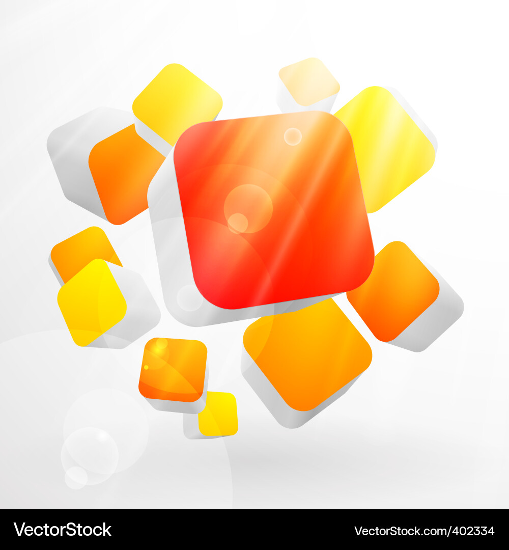 Abstract 3D Cubes Background vector image