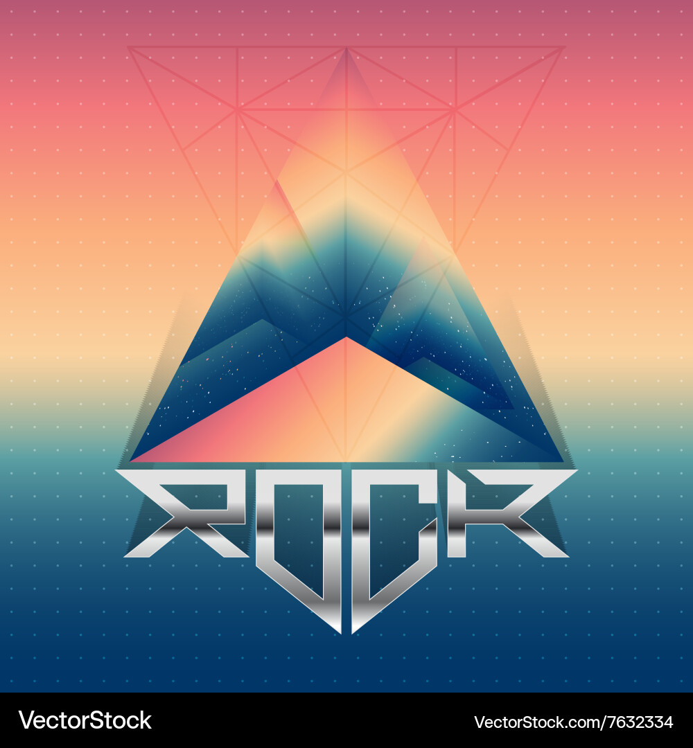 Abstract isometric prism with the reflection vector image