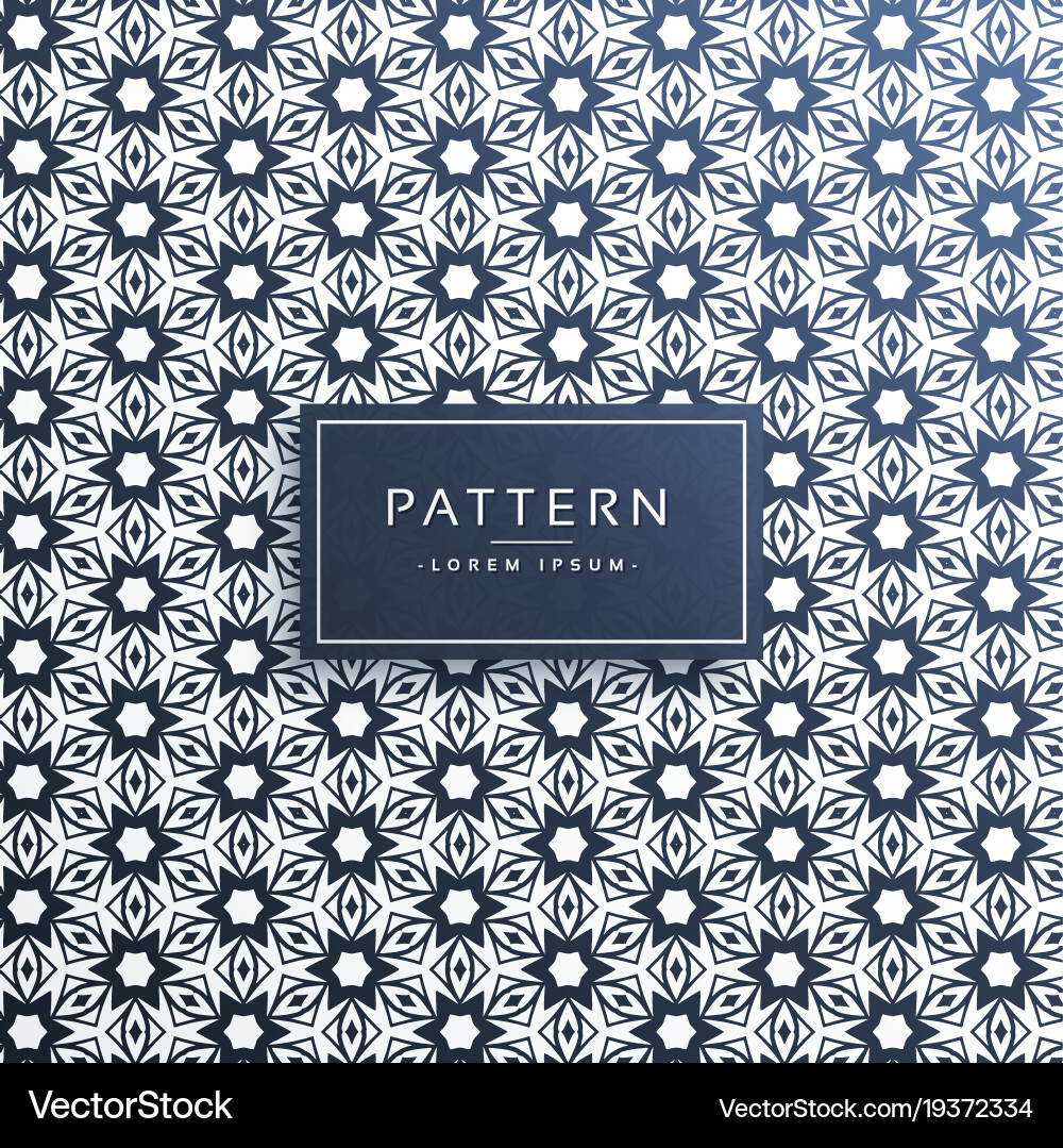 Abstract star shape pattern design background vector image