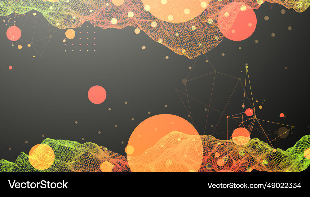 Abstract wave is made in a frame style Vector Image