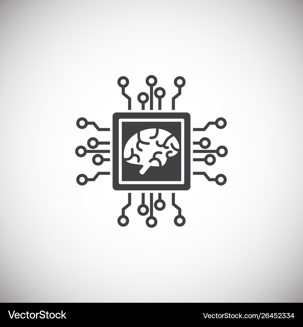 Artificial intelligence ai related icon vector image