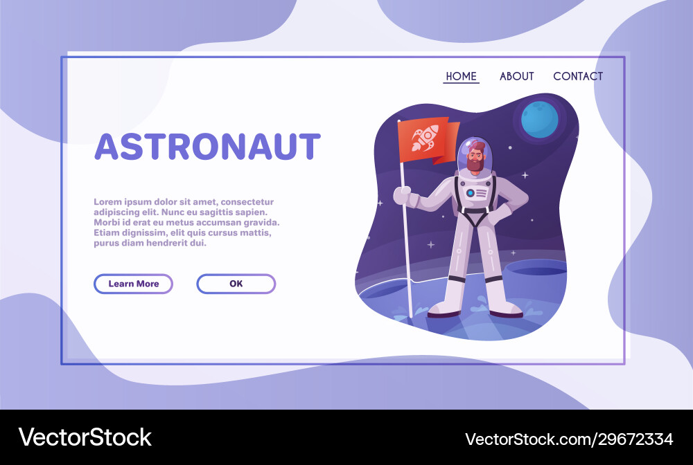 Astronaut character exploring outer space cartoon Astronaut character exploring outer space cartoon vector image