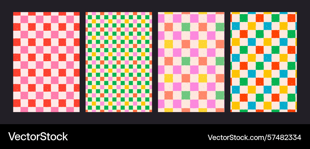 Colorful checker pattern backgrounds with red Colorful checker pattern backgrounds with red vector image