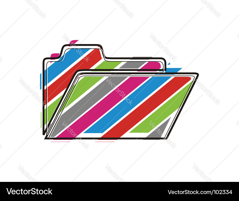 Colorful Folder Icon Set Vector Image