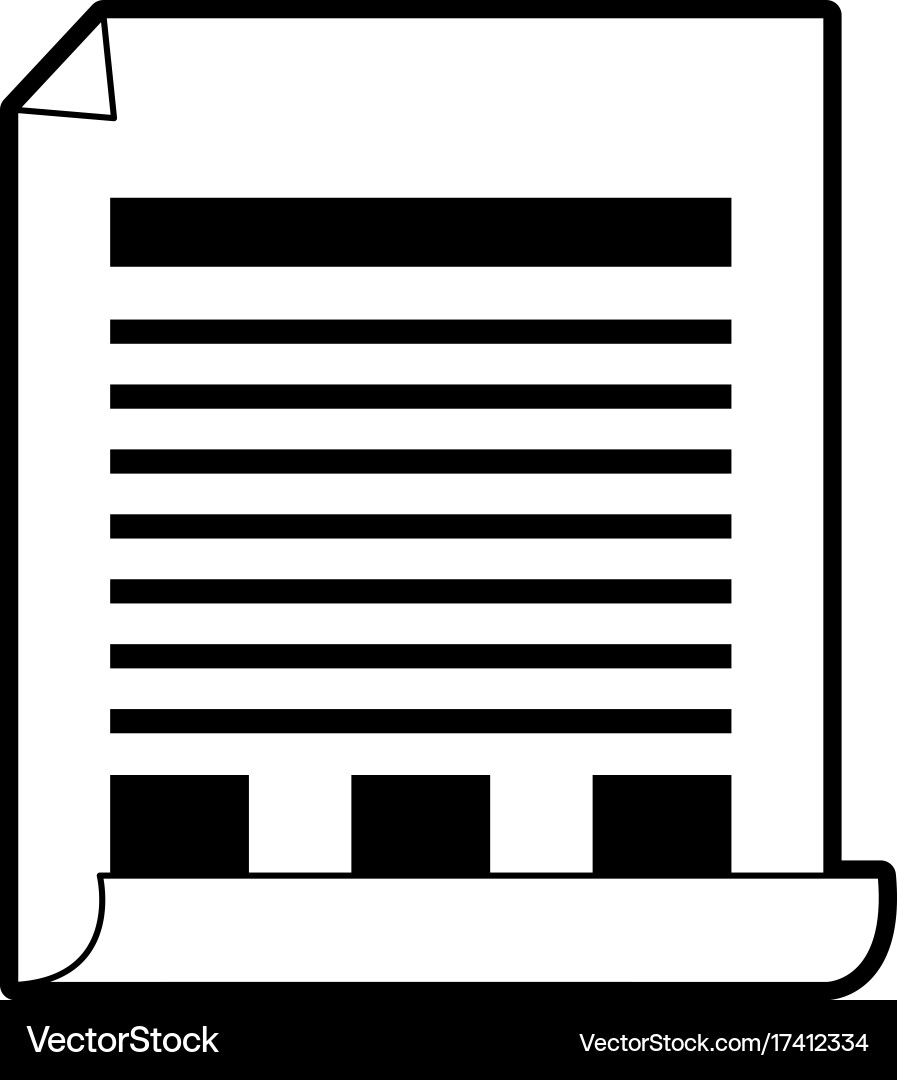 Document with lines and boxes icon image Vector Image