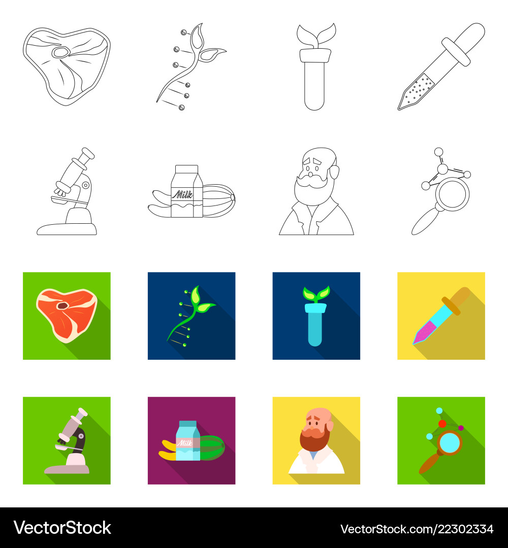 Isolated object of and logo set s vector image