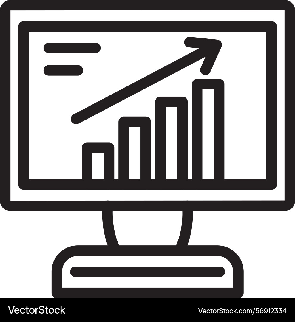 Metrics linear style icon design vector image
