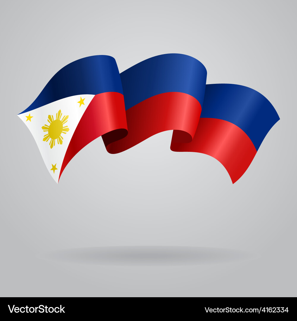 Philippines waving flag Royalty Free Vector Image