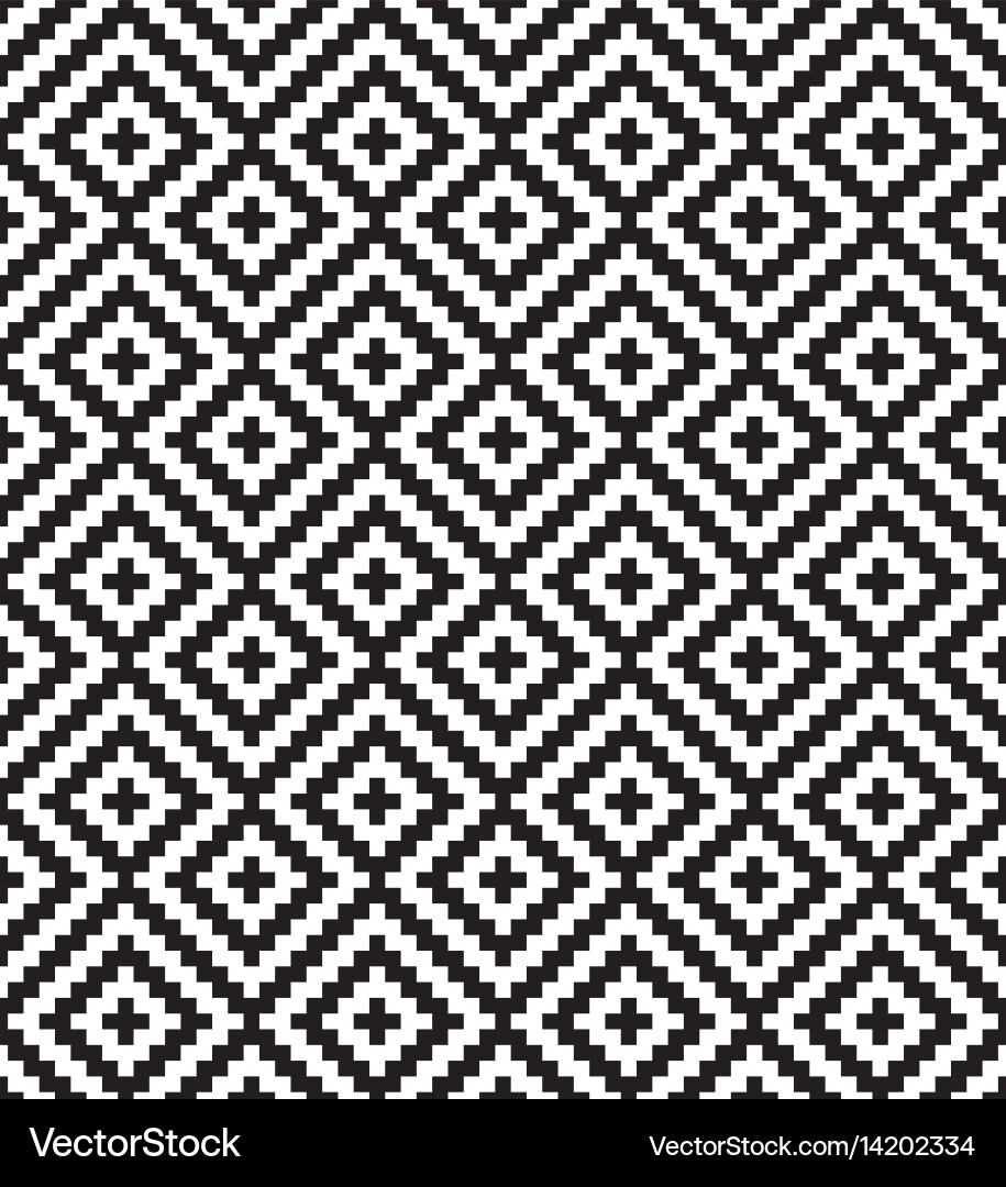 Pixel Meander Pattern vector image