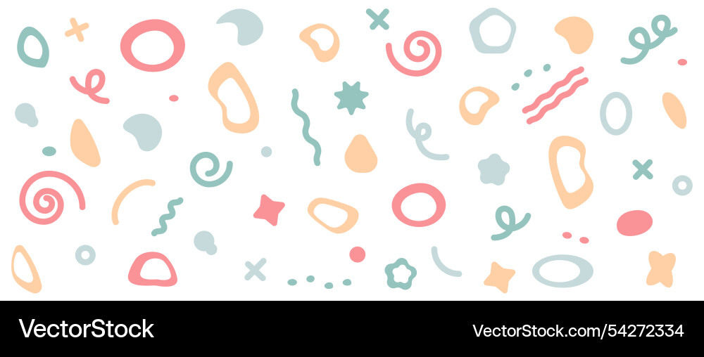 Set of abstract elements vector image