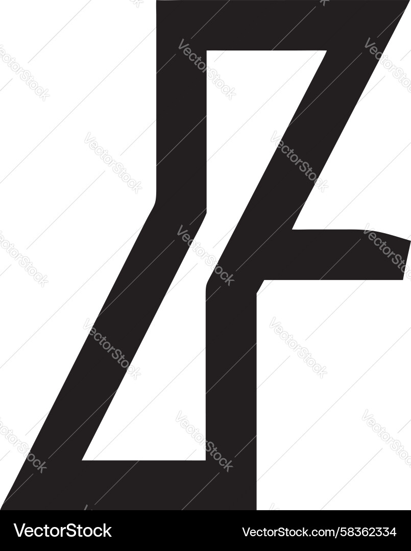 Sharp Angular Z Symbol Vector Image