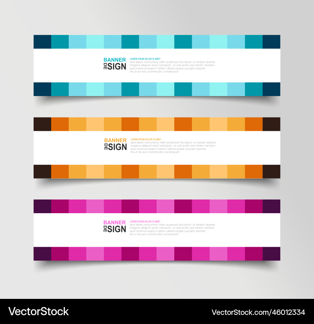 Templates of horizontal web banner website header Vector Image