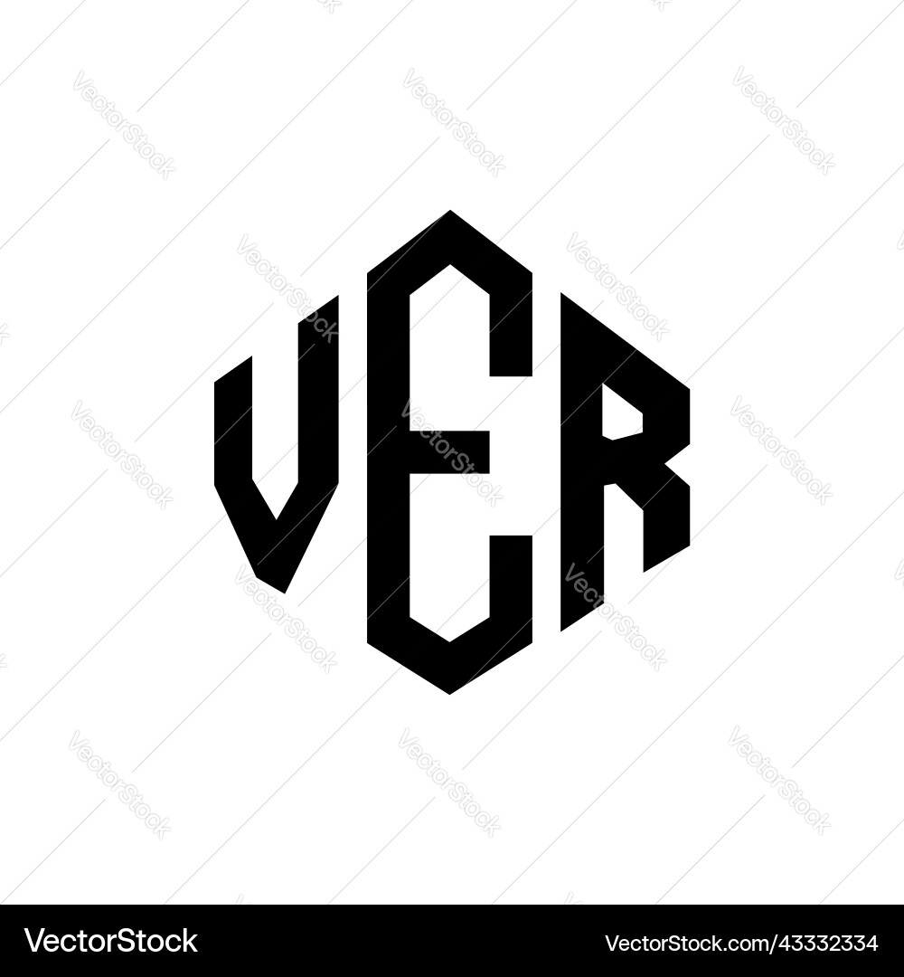 Ver Buchstaben Logo Design mit Polygon Form Ver Buchstaben Logo Design mit Polygon Form vektorbild