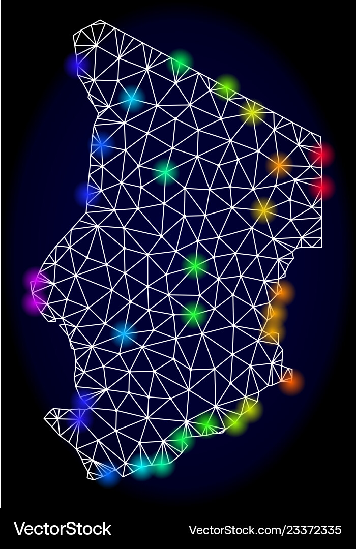 Abstract Chad Map with Spectrum Highlights Vector Image