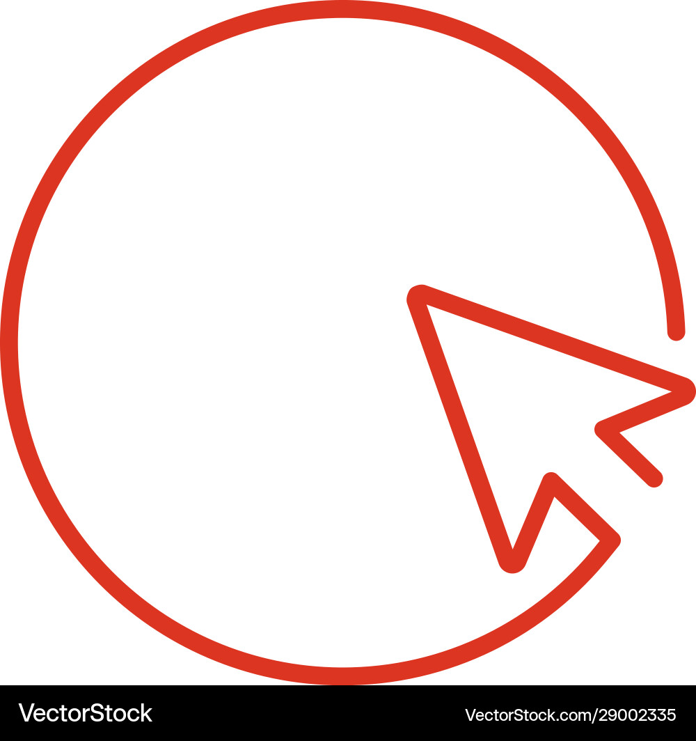 Arrow or cursor indicates direction inside Arrow or cursor indicates direction inside Vector Image