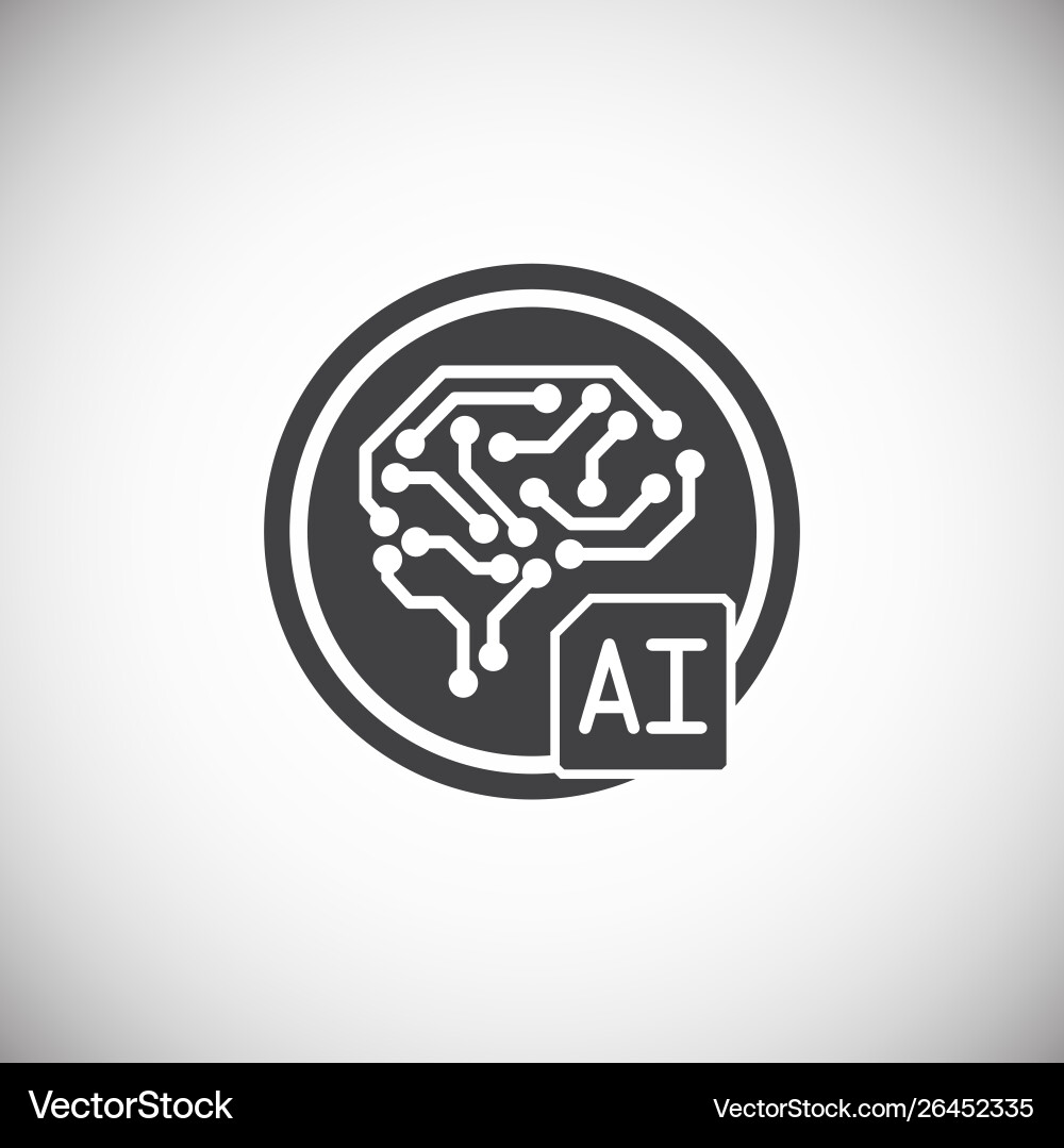 Artificial intelligence ai related icon Artificial intelligence ai related icon Vector Image