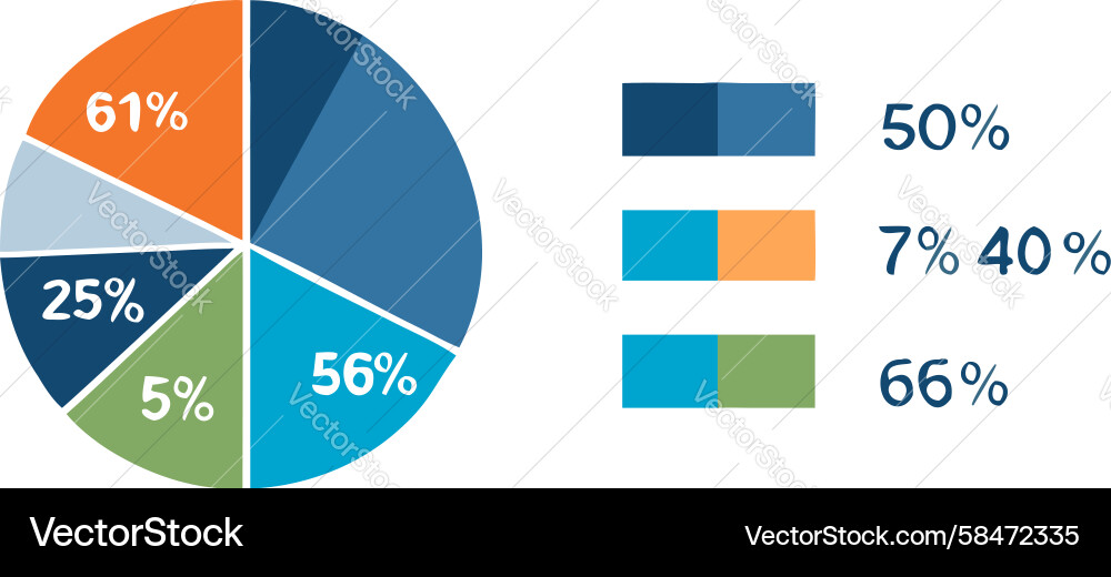 Data Breakdown & Comparison Chart Vector Image