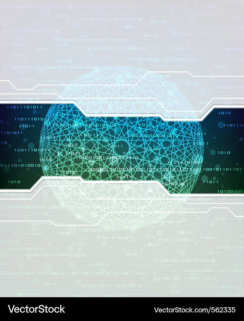 Digital Code Background Vector Image